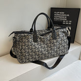 Large Capacity Yoga & Fitness Duffel Versatile Women's Travel Handbag with Trolley Sleeve Casual Weekender Overnight Bag for Business & Sports