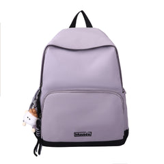 Minimalist Solid Color School Backpack Aesthetic Lightweight Travel Daypack for Teen Girls Large Capacity Student Bookbag