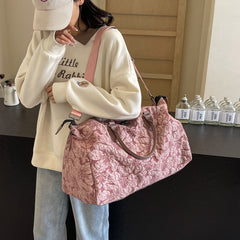 Premium Women's Travel Duffel Large Capacity Lightweight Weekender High-End Business & Sports Bag with Wet/Dry Separation Versatile Student Carry-On Luggage