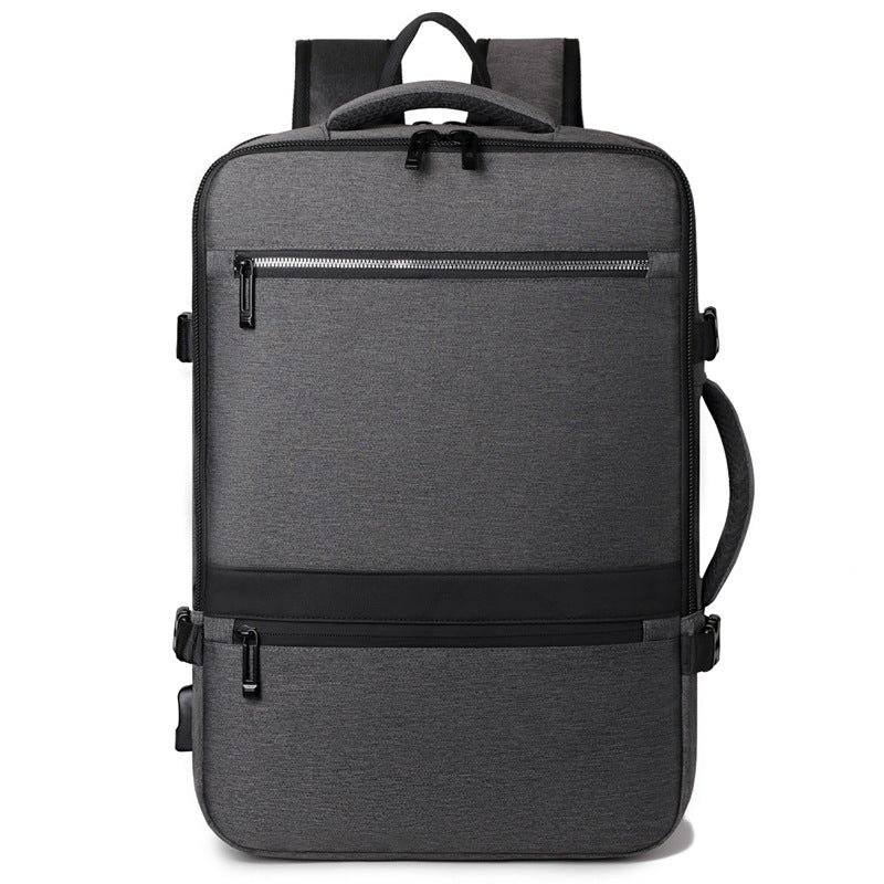 Premium Large-Capacity Business Backpack High-End Multi-Layer Commuter Bag 15.6" Laptop Professional Travel Rucksack Water-Resistant Solid Color Outdoor Daypack for Men