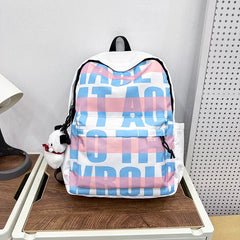 Streetwear Graphic Print Backpack Aesthetic Large Capacity School Bag for Teens & College Students Durable Unisex Campus Rucksack