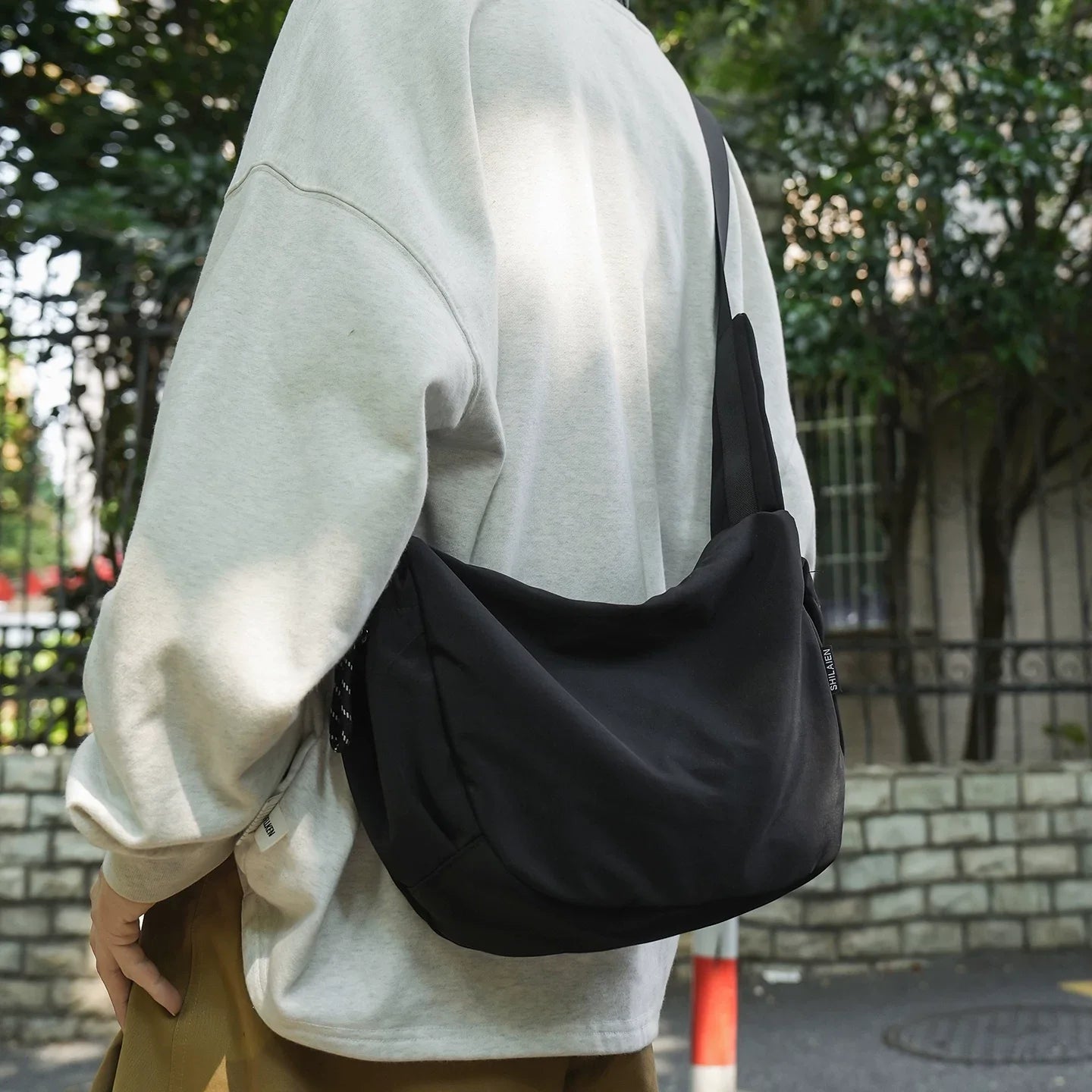 Water-Resistant Canvas Crossbody Bag - Lightweight Messenger Shoulder Pack for Commuting, College & Travel