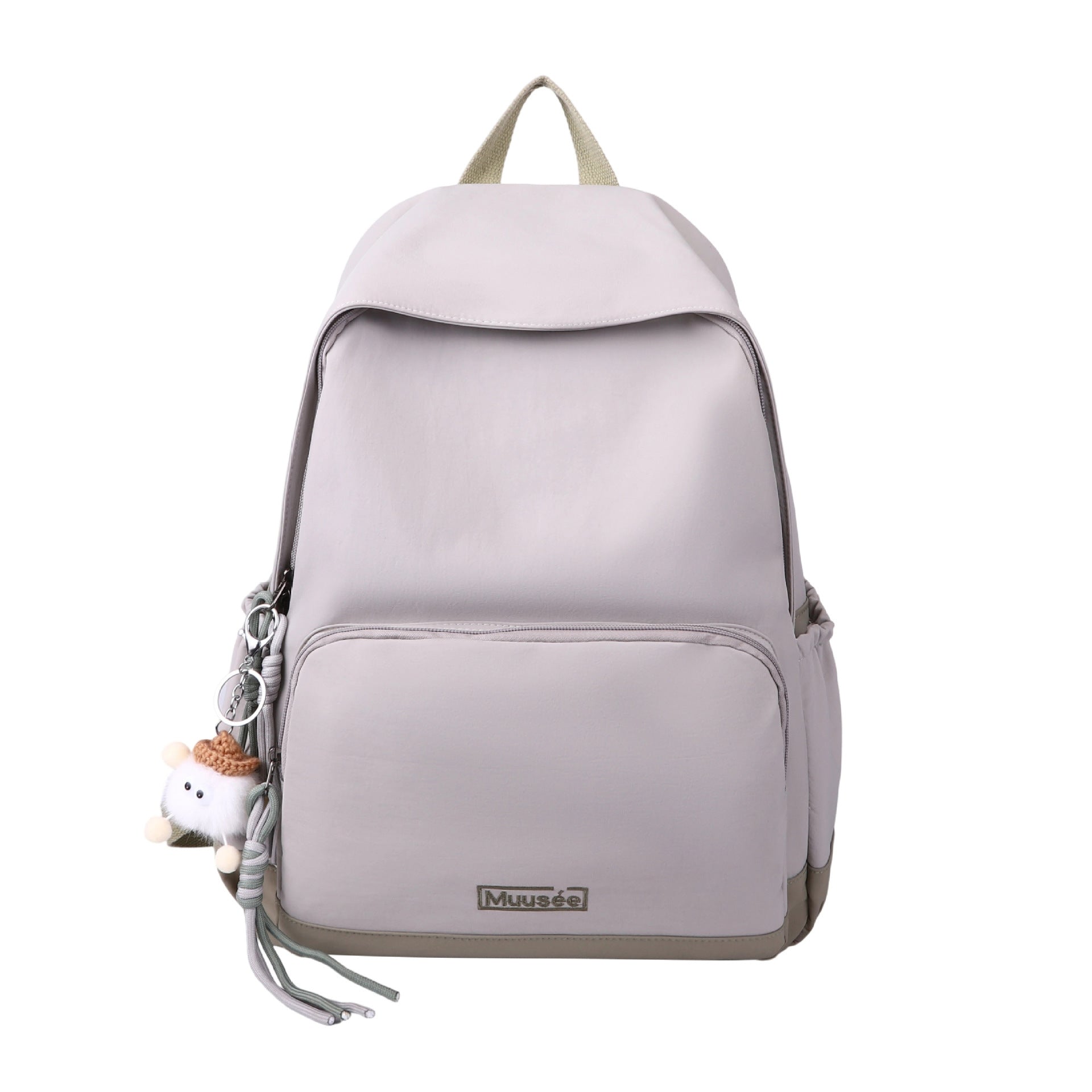 Minimalist Solid Color School Backpack Aesthetic Lightweight Travel Daypack for Teen Girls Large Capacity Student Bookbag