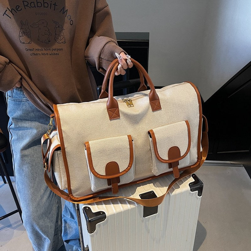 2026 Women's Large-Capacity Travel Duffel Lightweight Multi-Functional Short-Trip Luggage Waterproof Sports & Fitness Boarding Bag Chic Portable Overnight Storage Tote